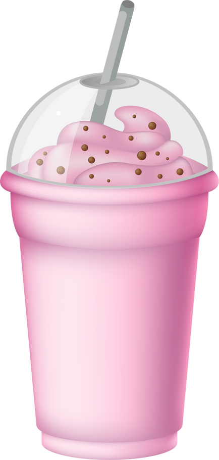 Strawberry Milkshake Illustration